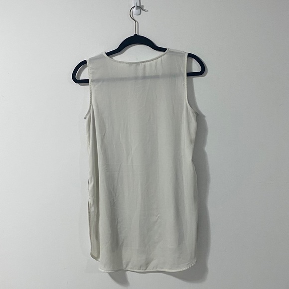 Rose + Olive White & Black Striped Dressy Tank SML - Picture 2 of 7